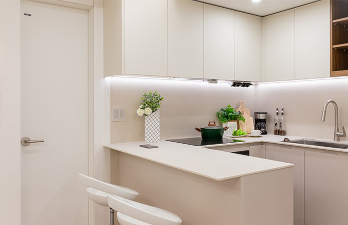 Softness Captured in Warm White Interior