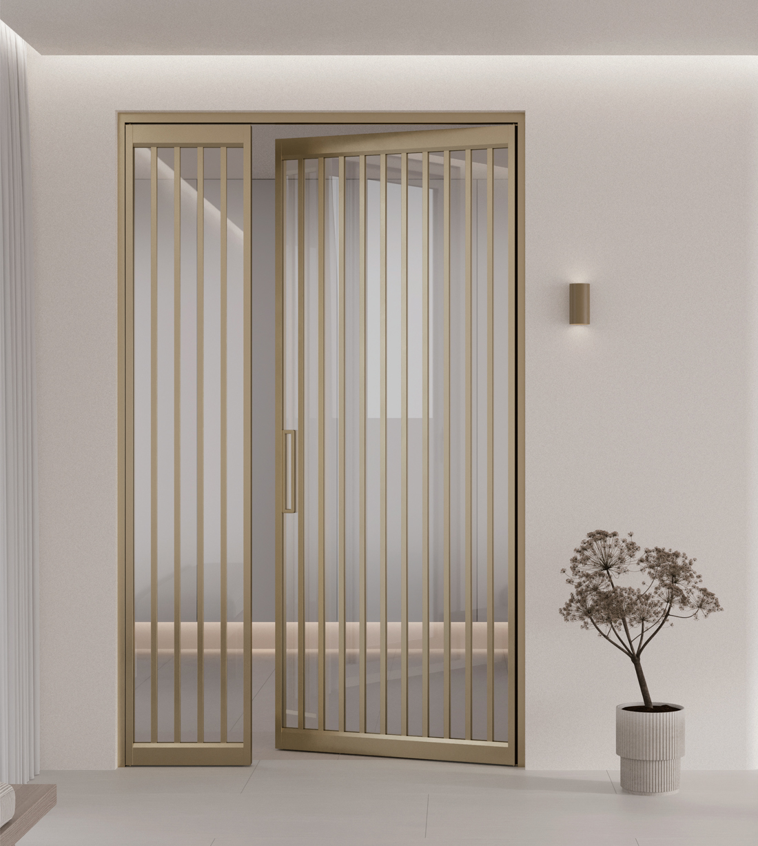 리안 간살 양방향 여닫이 도어