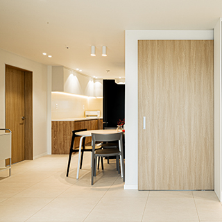 30-pyeong white wood interior